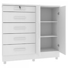 Cômoda Istambul 2 Portas 5 Gavetas Neve - Tcil Móveis