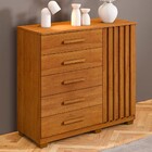 Cômoda Itália 1 Porta 5 Gavetas Cinamomo - Panorama Móveis