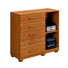 Cômoda Itália 1 Porta 5 Gavetas Cinamomo - Panorama Móveis