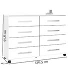 Cômoda Jade 8 Gavetas Freijó Primus Móveis Quarto