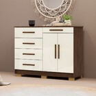 Cômoda Jasper 2 Portas 5 Gavetas Imbuia/champanhe - Panorama