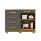 Cômoda Jasper 2 Portas 5 Gavetas Nature/alasca - Panorama Móv