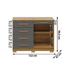 Cômoda Jasper 2 Portas 5 Gavetas Nature/alasca - Panorama Móv