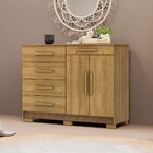 Cômoda Jasper 2 Portas 5 Gavetas Nature/brisa - Panorama Móve