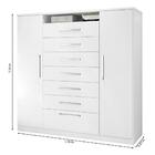 Cômoda J&a Móveis Mega 2 Portas 7 Gavetas Branca