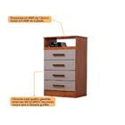 Cômoda Jéssica 4 Gv Savana E Grafite