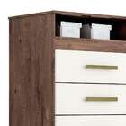 Cômoda Jessica Em Mdf Com 4 Gavetas Acp Móveis Café Com Off W