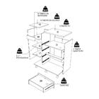 Cômoda Juma 4 Gavetas 1 Porta Nature / Off White - Patrimar