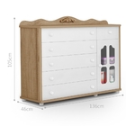 Comoda Kiara 6 Gavetas Amendoa Acetinado