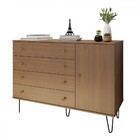 Cômoda Larissa 1 Porta 4 Gavetas Carvalho - Minastex