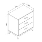 Cômoda Legno 700x780x450mm Movelbento