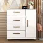 Cômoda Leme 1 Porta 4 Gavetas 99x90,5x40cm Branco