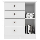 Cômoda Lisboa 1 Porta 4 Gavetas Móveis Sul Branco