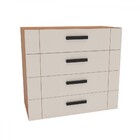 Cômoda Lisboa 4 Gavetas Freijó/creme - Politorno