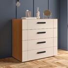 Cômoda Lisboa 4 Gavetas Freijó/creme - Politorno