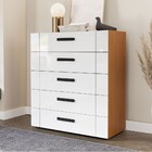 Cômoda Lisboa 5 Gavetas Freijó/branco - Politorno