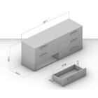 Cômoda Lisboa 6 Gavetas Branco/azul - Politorno