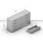 Cômoda Lisboa 8 Gavetas Freijó/creme - Politorno