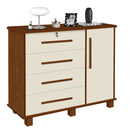 Cômoda Lisboa Canela/off White – Carmolar Móveis