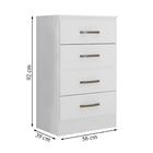 Cômoda Lite 4 Gavetas - Móveis Leão