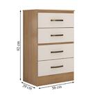 Cômoda Lite 4 Gavetas - Móveis Leão