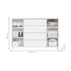 Comoda Liverpool Branco Fosco Liso Nature