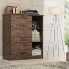 Cômoda Livia Com Chave 5 Gavetas E Sapateira Chocolate