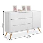 Comoda Liz 3 Gavetas Branco Nature