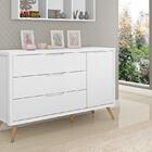 Comoda Liz 3 Gavetas Branco Nature