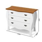 Cômoda Liz 3 Gv Branca E Cumarú