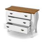 Cômoda Liz 3 Gv Branca E Cumarú