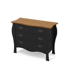 Cômoda Liz Preto Com Cumarú – Patrimar Móveis