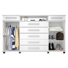 Cômoda London E Guarda Roupa Casal Prático Branco - Demóbile