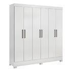 Cômoda London E Guarda Roupa Casal Prático Branco - Demóbile