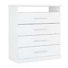 Cômoda Londres 4 Gavetas Branco - Europa Móveis(pnr Base)