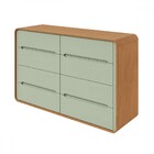 Cômoda Loop 8 Gavetas Amêndoa Clean/salvia - Móveis Lopas