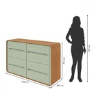 Cômoda Loop 8 Gavetas Amêndoa Clean/salvia - Móveis Lopas