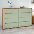 Cômoda Loop 8 Gavetas Amêndoa Clean/salvia - Móveis Lopas