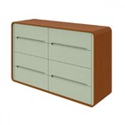 Cômoda Loop 8 Gavetas Frassino/salvia - Móveis Lopas