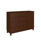 Cômoda Lucy De Madeira Maciça Walnut