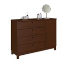 Cômoda Lucy De Madeira Maciça Walnut