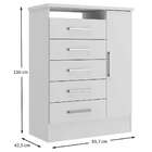 Cômoda Macaé 1 Porta 5 Gavetas Branco - Moville
