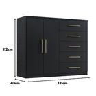 Comoda Madagascar 5 Gav 2 Portas C/ Cabideiro