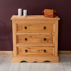 Cômoda Madeira 3 Gavetas Rústico Tequila