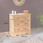 Cômoda Madeira 3 Gavetas Rústico Tequila