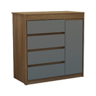 Comoda Madeira 4 Gavetas Marrom Milano Luciane