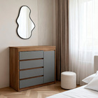 Comoda Madeira 4 Gavetas Marrom Milano Luciane
