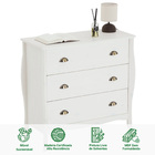 Cômoda Madeira Maciça 3 Gavetas Antoniette