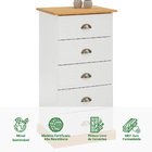 Cômoda Madeira Maciça 5 Gavetas Paris - Mel Branco