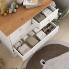 Cômoda Madeira Maciça 5 Gavetas Rondo - Branco Madeirado